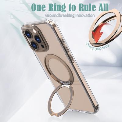 For iPhone 16 Pro Max Case Compatible with MagSafe TPU+Acrylic Kickstand Phone Cover