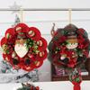 Festive Snowman & Old Man Wreath: Christmas & New Year Courtyard Wall Decoration