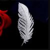 Christmas Brooch Pin Large Feather Pendant Necklace Women Multiple Wear Methods Jewelry