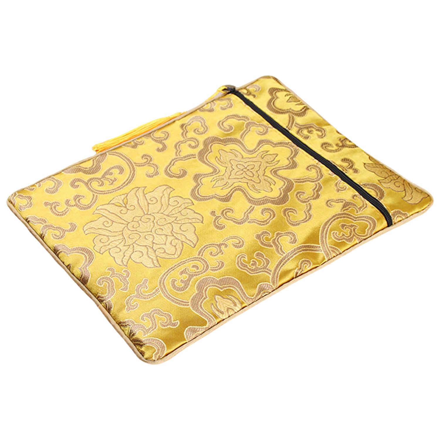 LvYiLinggg Goshuincho Bag Gold Large Size Goshuincho Case Small Item Case Chinese Style Good Luck Charm Amulet Storage 2025cm Book/Sutra/Prayer