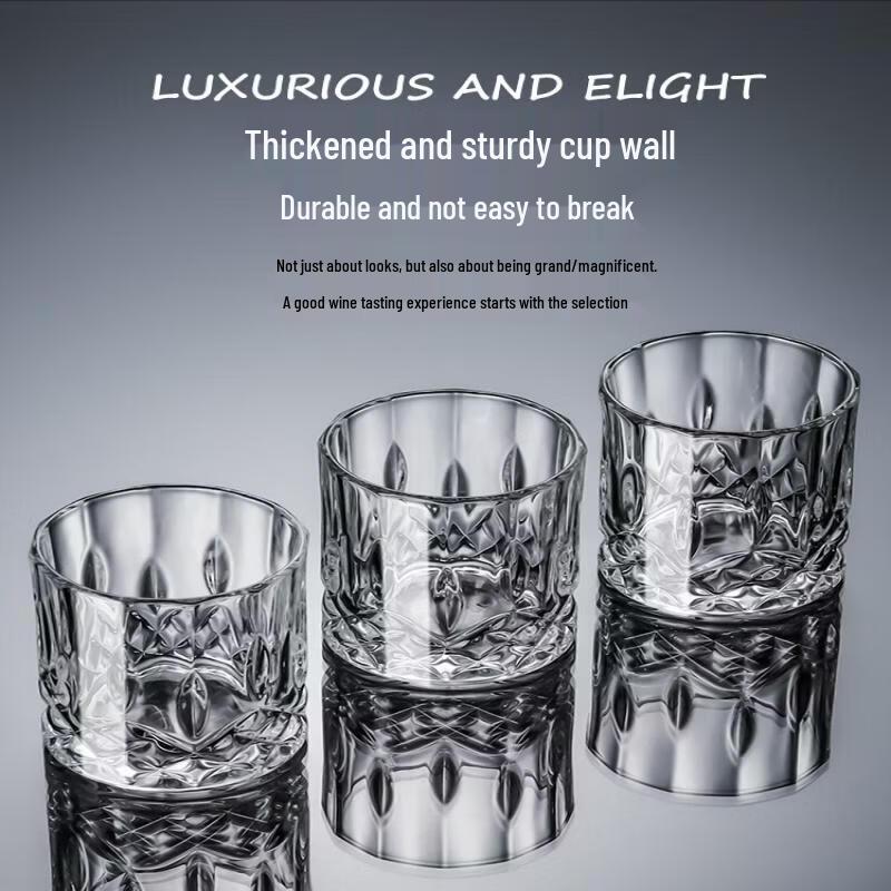 Premium Gold-Rimmed Crystal Baijiu Glass Set
