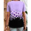 Women's Summer Fashion Zipper Short Sleeve Plus Size T-shirt