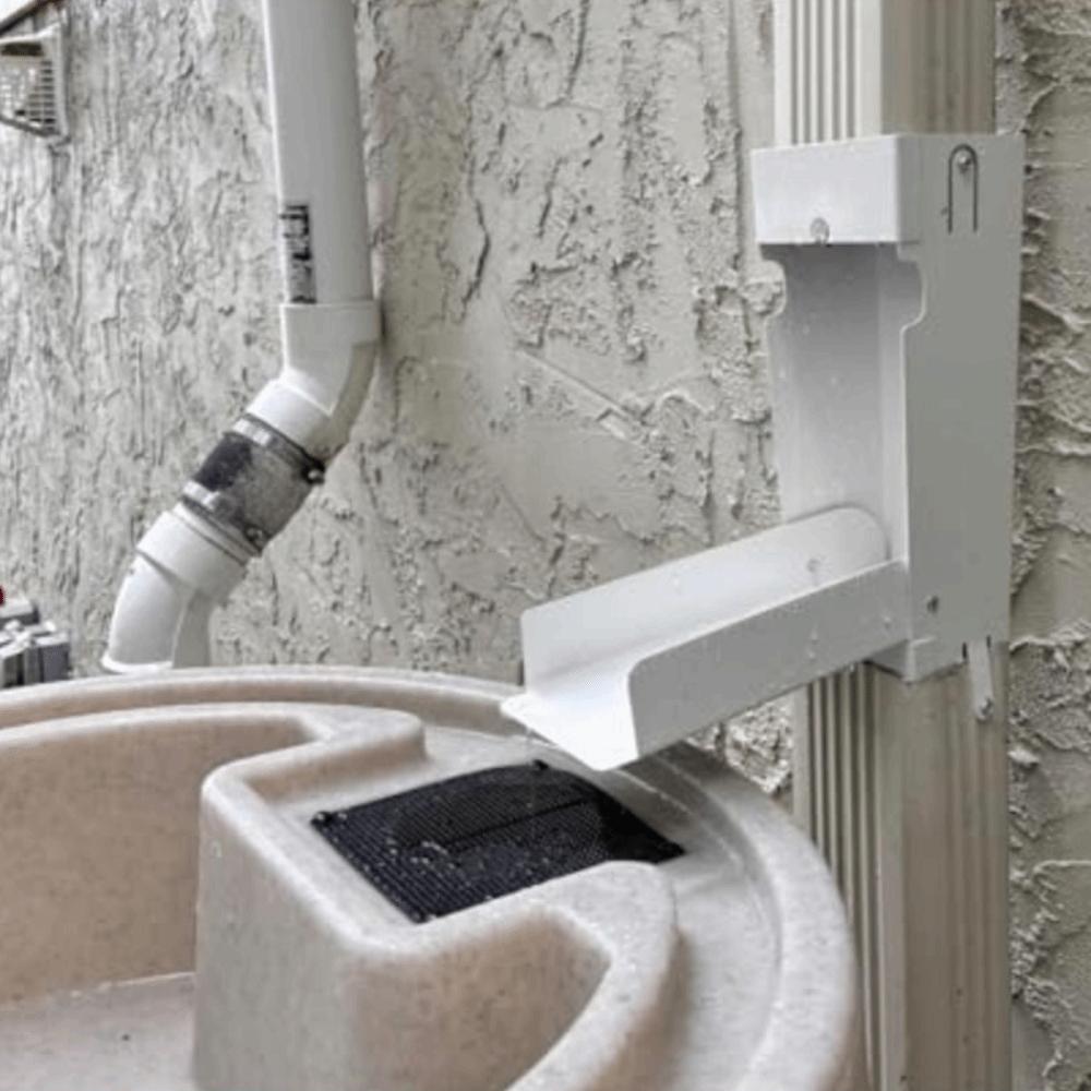 Metal Rainwater Collection Diverter Catching Rainwater Collector  Yard Installation