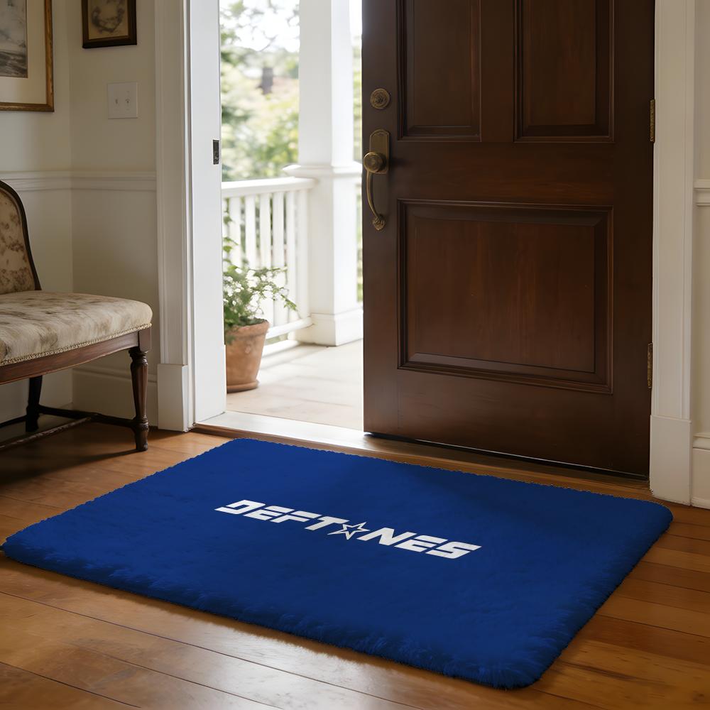 

Floor Mat Soft Flannel Rug Non Slip Absorbent Mat for Bathroom Bedroom Home Decor D deftones Hot Band 50x80cm