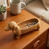 Animal Jewelry Catchall Dish Plastic Sausage Dog Planter Flowerpot Dachshund Storage Tray  Bathroom