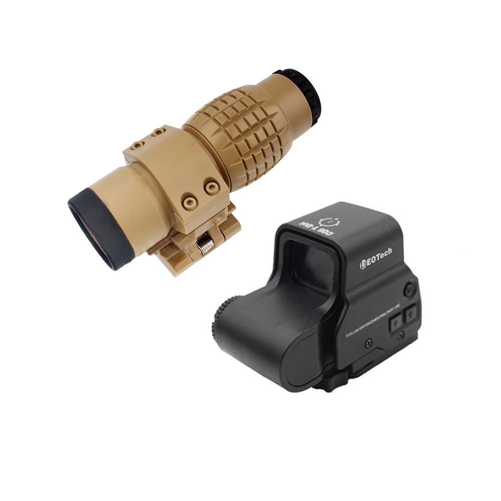 1 PCS/Set 3X Magnifying Glass Plastic Riflescope Magnifying Glass Holographic View Rifle Sight Glasses Outdoor Tool