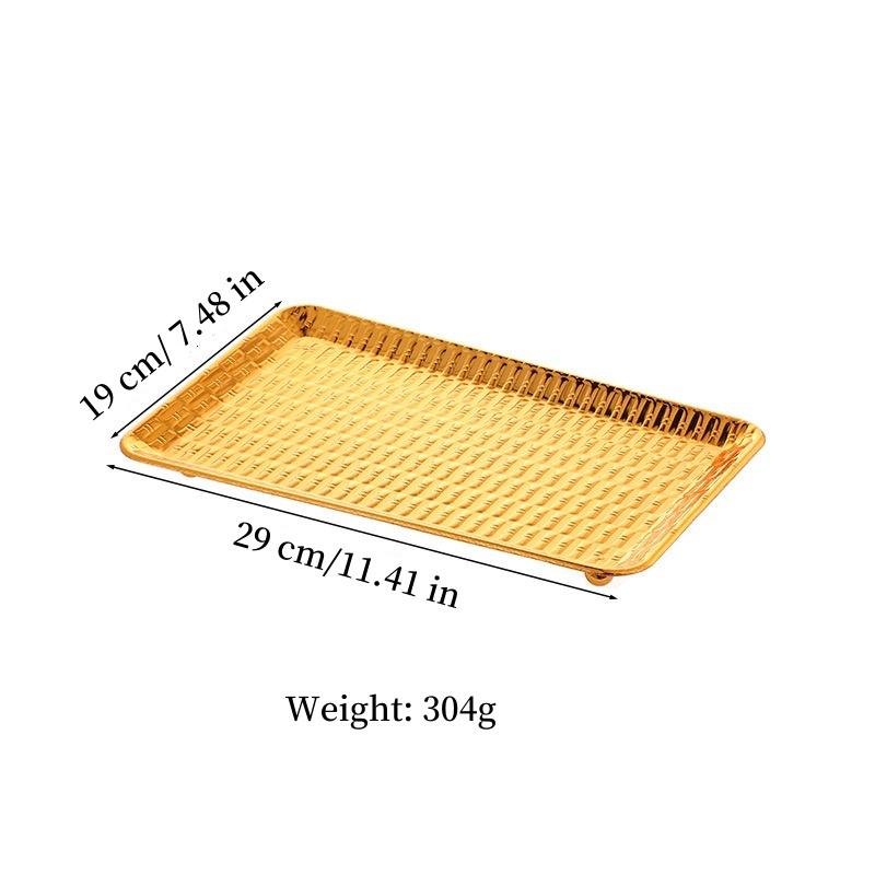 

Exquisite Fruit Tray, Alloy Cake Plate, Gold Engraving Fish Scale Stripes Snack Nuts Organizer Party Desktop Decoration,29 cm 11.41 in жёлтый