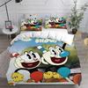 Cartoon Cuphead Duvet Cover Pillowcase Bedding Set Boy Girl Children adults Bedroom Decoration Children Gift Single Double Size