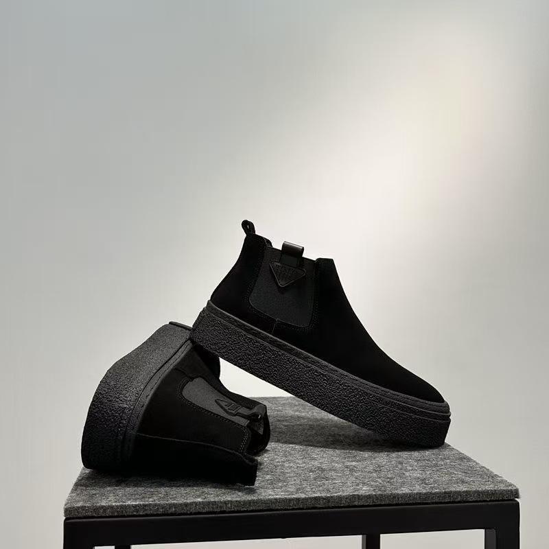 Fashion Autumn Platform Ankle Boots for Man High Quality Men Boots 2025 Luxury Designer Shoes for Men Heel Warm Casual Elegant Men Boot
