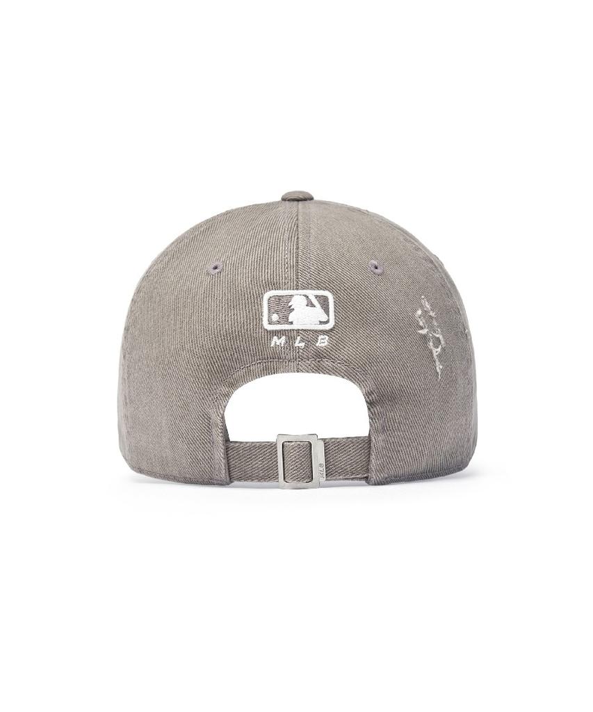 Emelbi Damaged Washed Unstructured Ball Cap La (Grey)