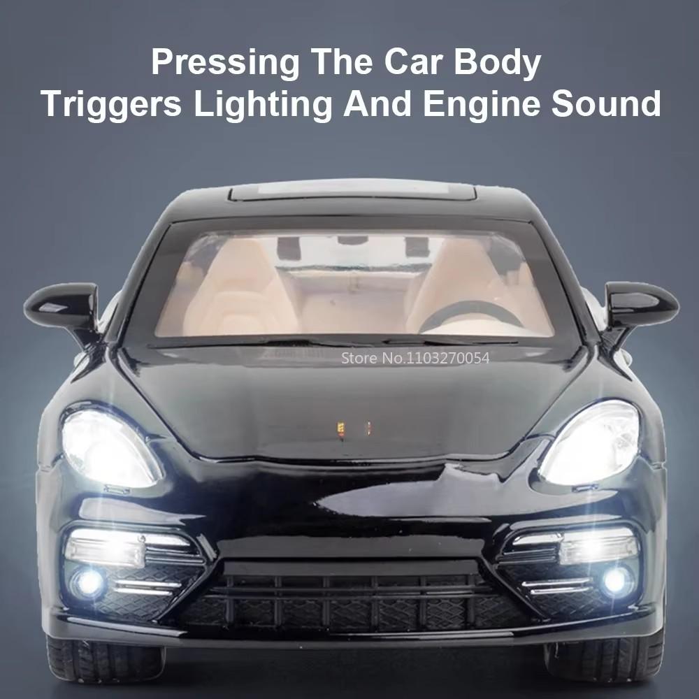 1:24 Alloy Panamera Cayenne S Diecast Miniature Models Toys Car Ornament Sound Light Pull Back Vehices Fashion Decorations Gifts