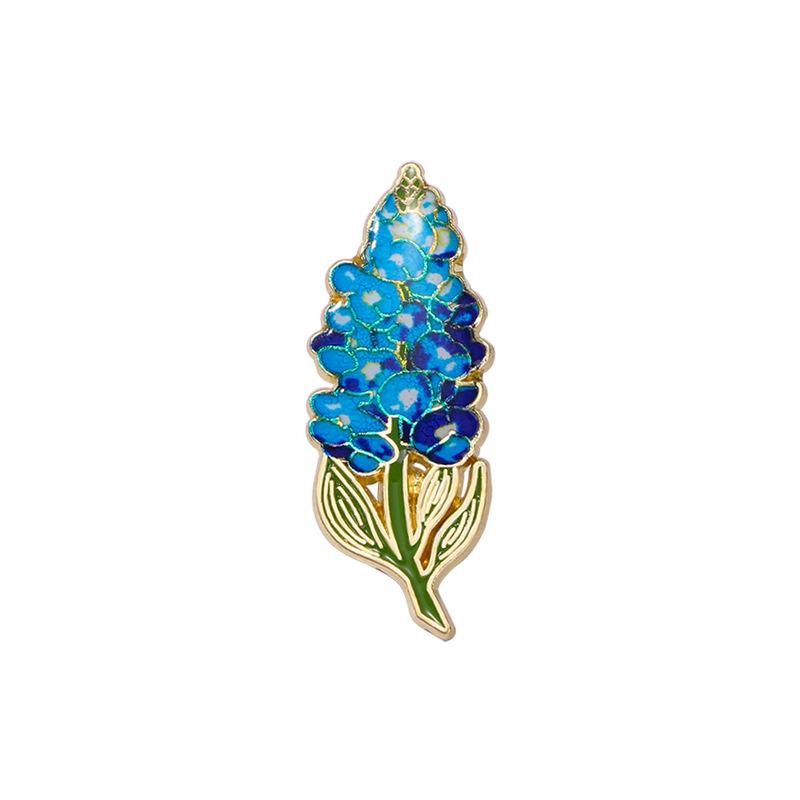 Plant Flower Series Brooch Alloy Epoxy Flower Lily of the Valley Enamel Pin Clothing Accessories Metal Badge