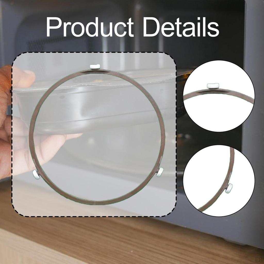 Szklany talerz obrotowy do mikrofalówki, taca, wspornik, uchwyt, akcesorium o wysokiej niezawodności, łatwe w instalacji