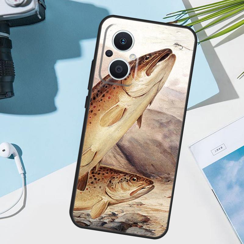 

Vintage Trout Fishing Cover For OPPO Reno 13 F 10 11 12 14 Pro 11F 12F 14F 7 8 Lite OPPO Find X9 X8 X5 X6 Pro Case OPPO Find X8