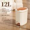 Pedal Bathroom Trash Can for Kitchen Hotel Home or Office 8/12L Trash Can with Lid for Household and Professional