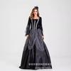 Womens Gothic Victorian Queen Costume Long Gown Halloween Party Cosplay Stage Performance