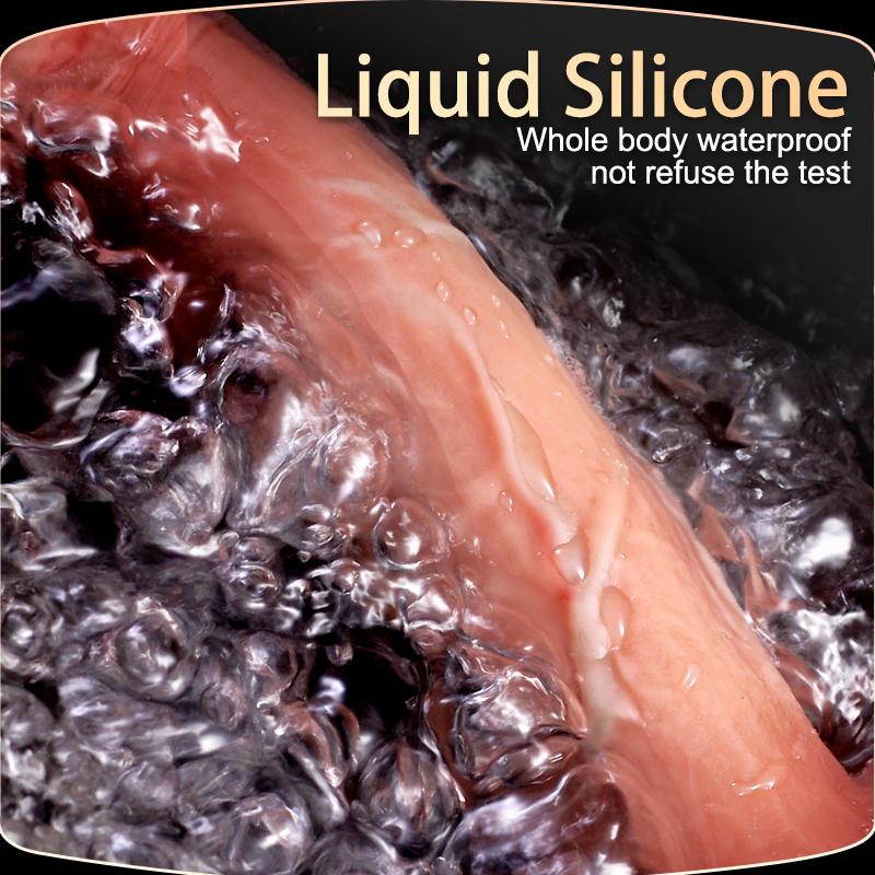 Bulging Veins Power Liquid Silicone Electric Phallus Simulation Dildo Adult Sex Products Female Cannon Machine Masturbation Machine Fun