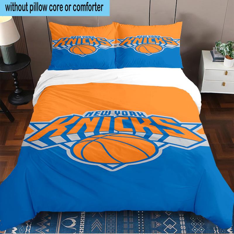 Knicks Logo Printed 3PCS Bedding Set, Includes A Duvet Cover and Two Pillowcases for Bedroom, Suitable for All Seasons Fan Gifts