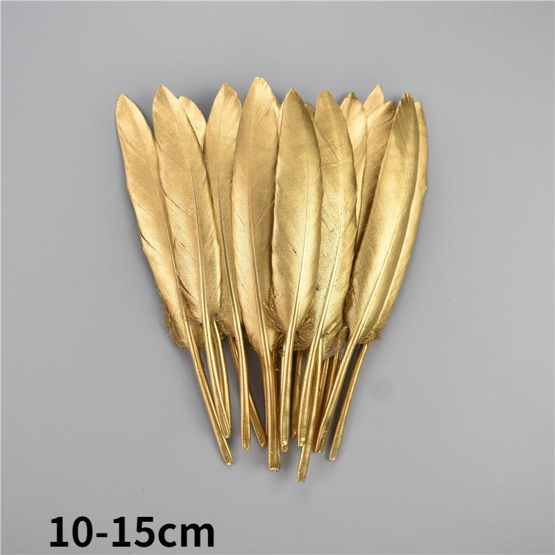 Gold Goose Feather Silver Turkey Plumes Handicraft Accessories Golden Duck Feathers Table Centerpieces Wedding Party Decoration