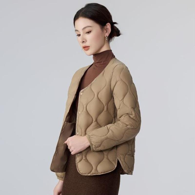 

Новая осенне-зимняя пуховая одежда с хлопковой подкладкой, V-образный вырез, женские короткие приталенные куртки с хлопковой подкладкой для мам 3XL