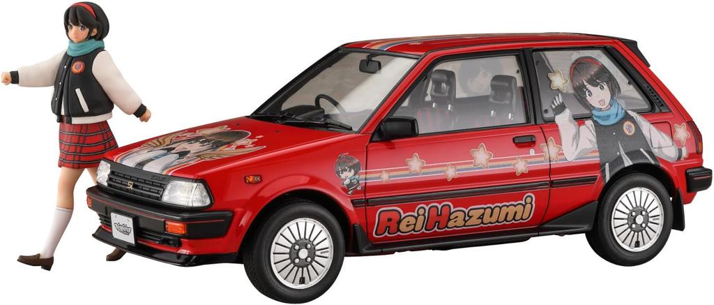 Hasegawa Toyota Starlet EP71 Si Limited with Rei Hazumi Plastic Model Kit SP633 1/24 (3-door) Mid-Model w/Figure (Automobile)
