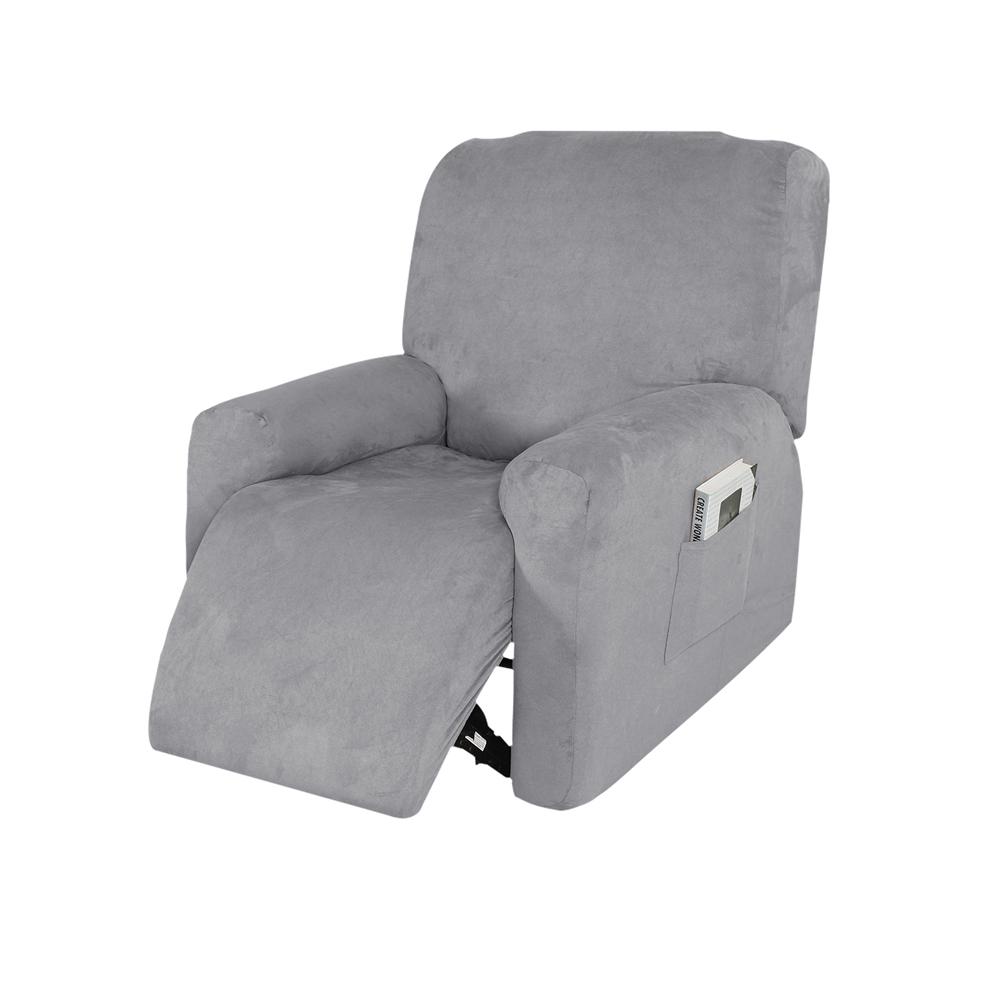 One Piece Set Waterproof Stretch Recliner Sofa Cover Suede Chair Cover Home Bedroom Living Room
