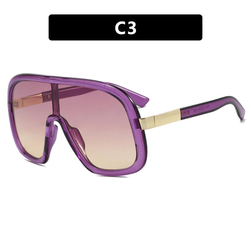 JYL Oversized One-Piece Sunglasses UV400 Unisex Punk Big Frame / 3243