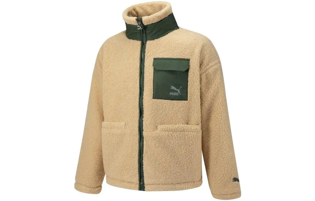 PUMA Velvet Jackets Unisex Coffee Stand Collar Thickened 539570-20 XL