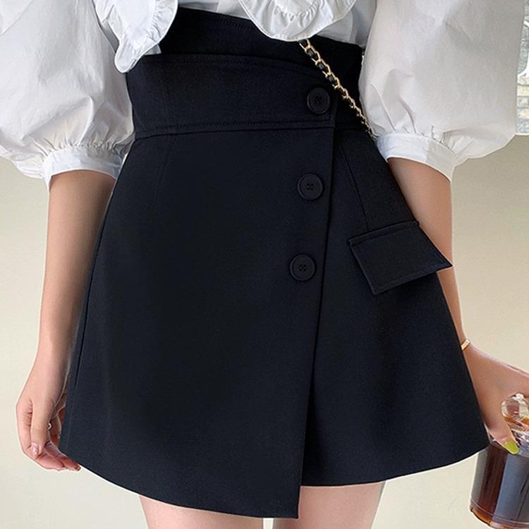 

Plus-Size High Waist Loose Fit Slimming A-Line Culottes for Spring/Summer 2024 S
