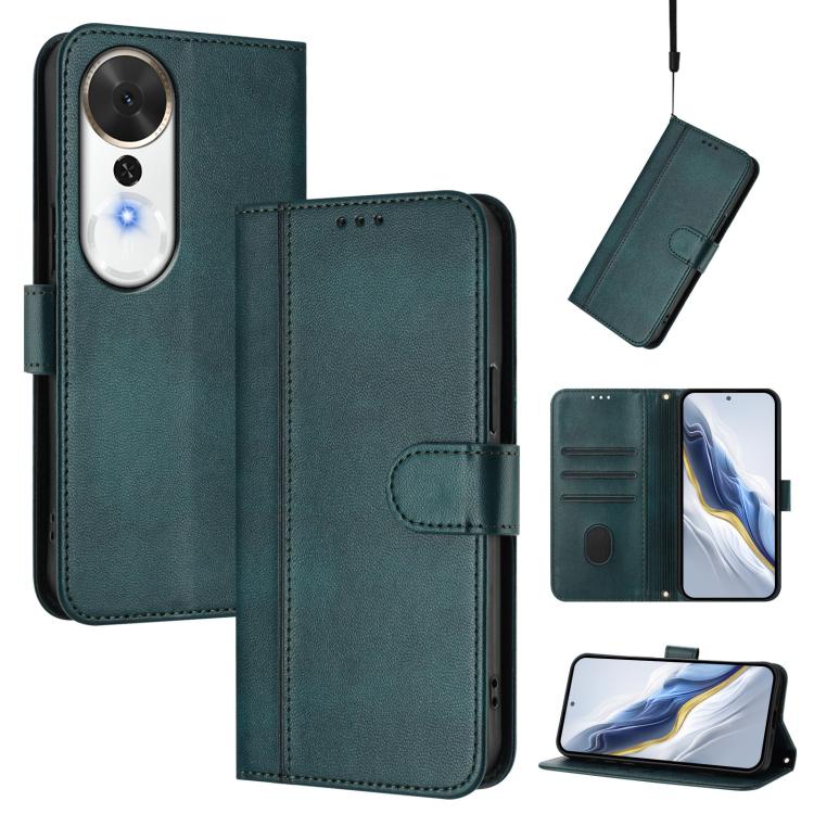 Linien-Spleißschnalle Retro Leder Handyhülle