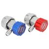 2 stücke A/C R134a Auto Klimaanlage Fluoridated Adapter Koppler Schnell Anschlüsse High & Low Druck Innen Teile