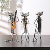 TOOARTS Metal Sculpture A Singing Cat Home Furnishing Articles Handicrafts