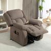 TV Recliner with Massage and Heat Function, Electric Lift Chair, Remote Control, Side Pockets, Light Brown