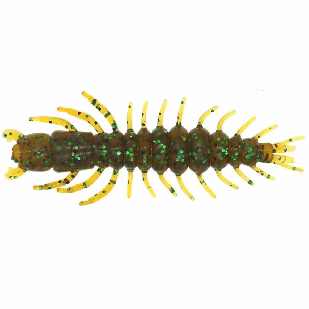 48PCS 2.95inch Fishing Worm Lures Soft Bass Baits Hellgrammite Fishing Lures  Bass Fishing