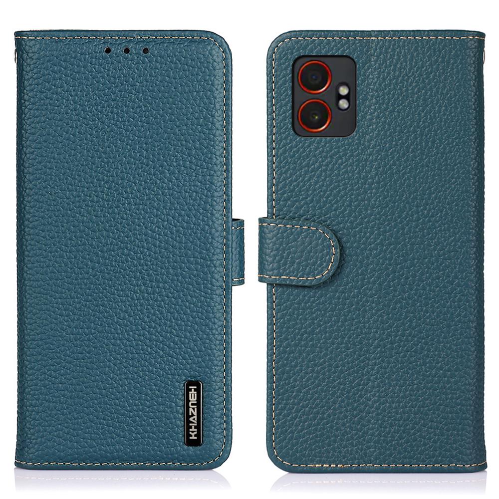 KHAZNEH Etui do Samsung Galaxy XCover7 Pro Prawdziwa Skóra Krowia Klapka