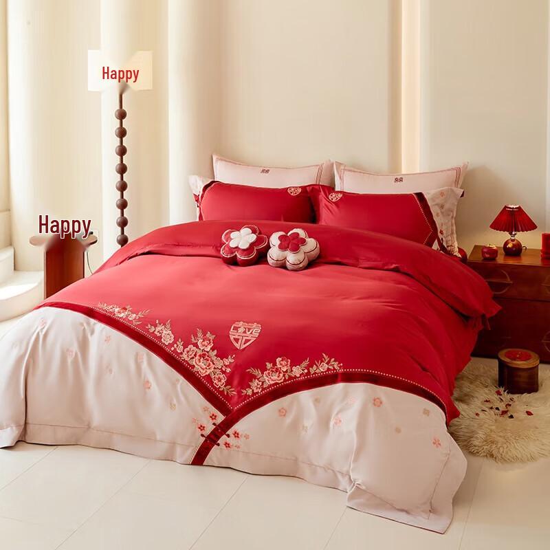 

Dohia 60-Count Cotton Chinese Embroidered Bedding Set