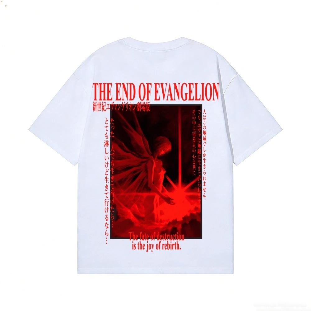 

Neon Genesis Evangelion Back Art Cotton Tee Streetwear Men s Clothing Summer T Shirt 3XL