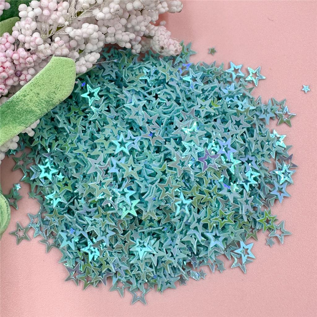 Schmuckzubehör Dekor Perlen Pailletten 5,2 mm Mode Stereo PVC Patch Hohl Kleine Sterne Magische Farbe 1000 Stücke Zubehör