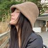 Korean Version of Warm Bucket Hat Showing Face Small Basin Hat Autumn and Winter Fisherman Hat Versatile Hat with High Appearance and Daily Travel Hat