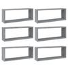 Cube Shelving Units 6 pcs Grey Sonoma 60 x 15 x 23 cm Particleboard