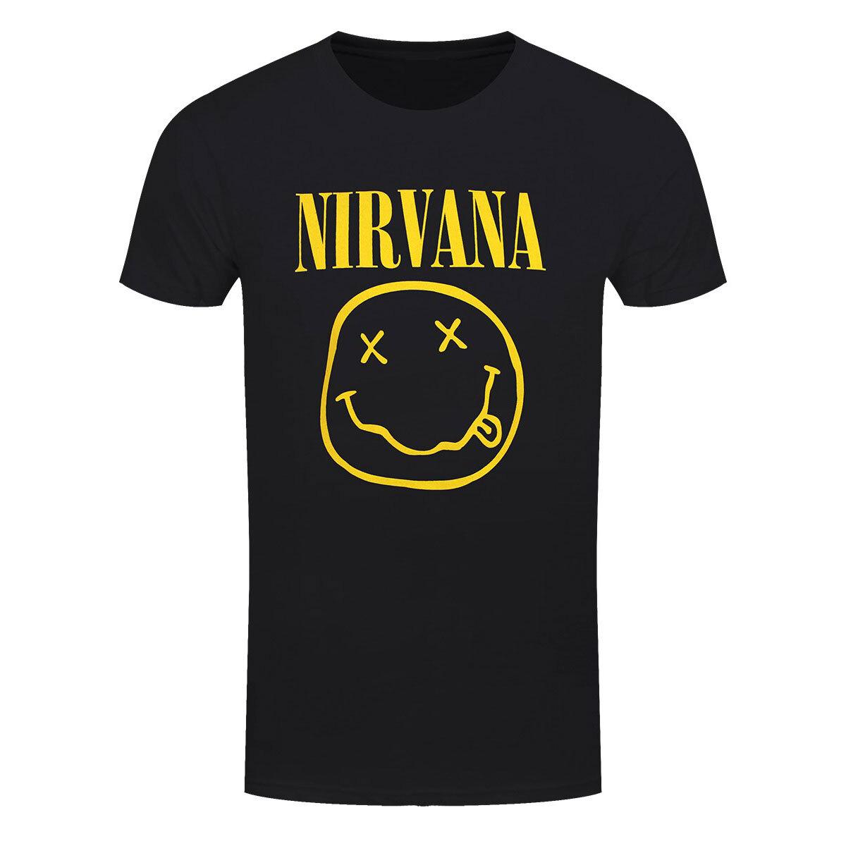 Футболка Nirvana Счастливое Лицо Курт Кобей Группа Официальная Черная Новая 4XL