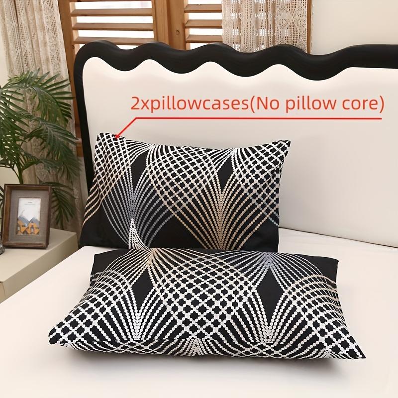 [Polyester Quilt Set] 3pcs Polyester Printed Floral Soft Skin-Friendly Quilt Cover Three-Piece Set Christmas Gift