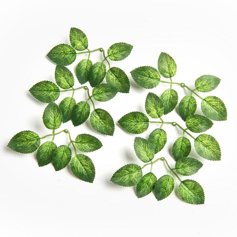 

Silk Green Leaves for Artificial Flowers Home Decor Diy Gift Wedding Wreaths Festival Bride Accessories Living Room Fake Plants 5pcs