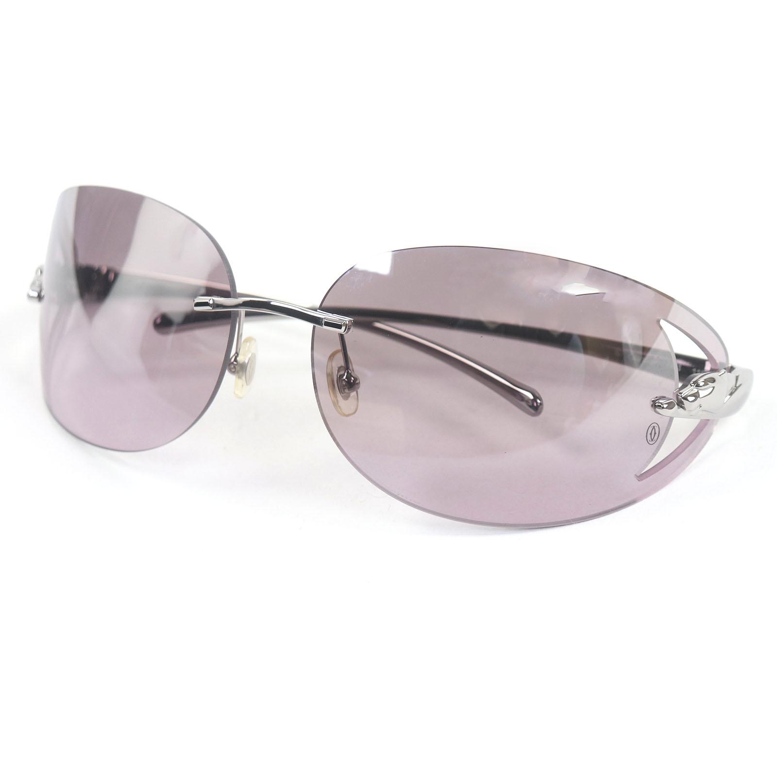 

Great Cartier sunglasses PANTHERE de Cartier Two point Gunmetal Purple Used
