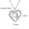 Women Mom Kid Fashion Hand-in-hand Heart-shaped Pendant Choker Short Necklace