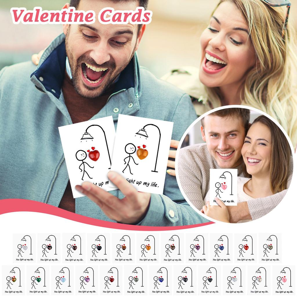 Valentýnské dárky, Valentýnské přání pro děti s křišťálovými dárky - Valentýnská výměna dárků pro chlapce, dívky, batolata, do třídy, na školní párty