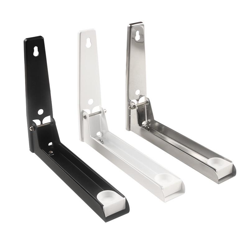 Retractable Wall-Mounted Kitchen Shelf for Microwave Oven, Stainless Steel Bracket
