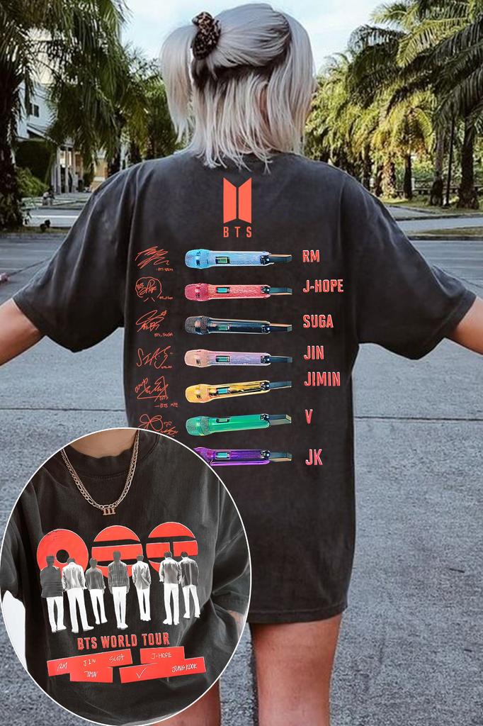 BTS Arirang 2026 Tričko Kpop Tour Tričko Dámské Pánské Oversized Y2k Krátký Rukáv Ležérní Bavlna Vysoká Kvalita Dámské Pánské Oblečení