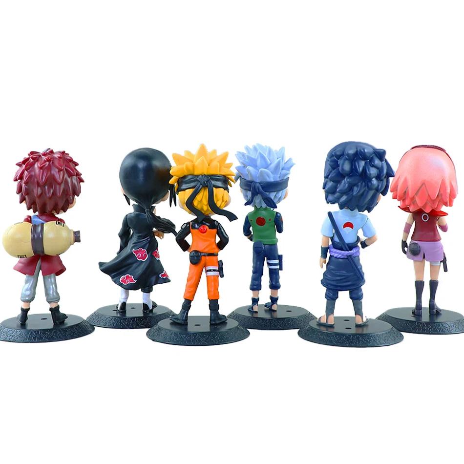 Anime Naruto  Figure 6pcs/set Shippuden Uchiha Sasuke Hatake Kakashi Namikaze Minato Action Figure Collection Model Toys Gifts