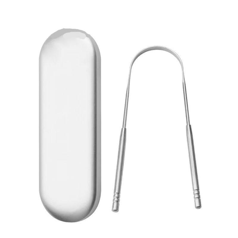 Stainless Steel Tongue Scraper Tongue Cleaner Tongue Scrapers Brushes for Removing Bad Breath Oral Removal Kit